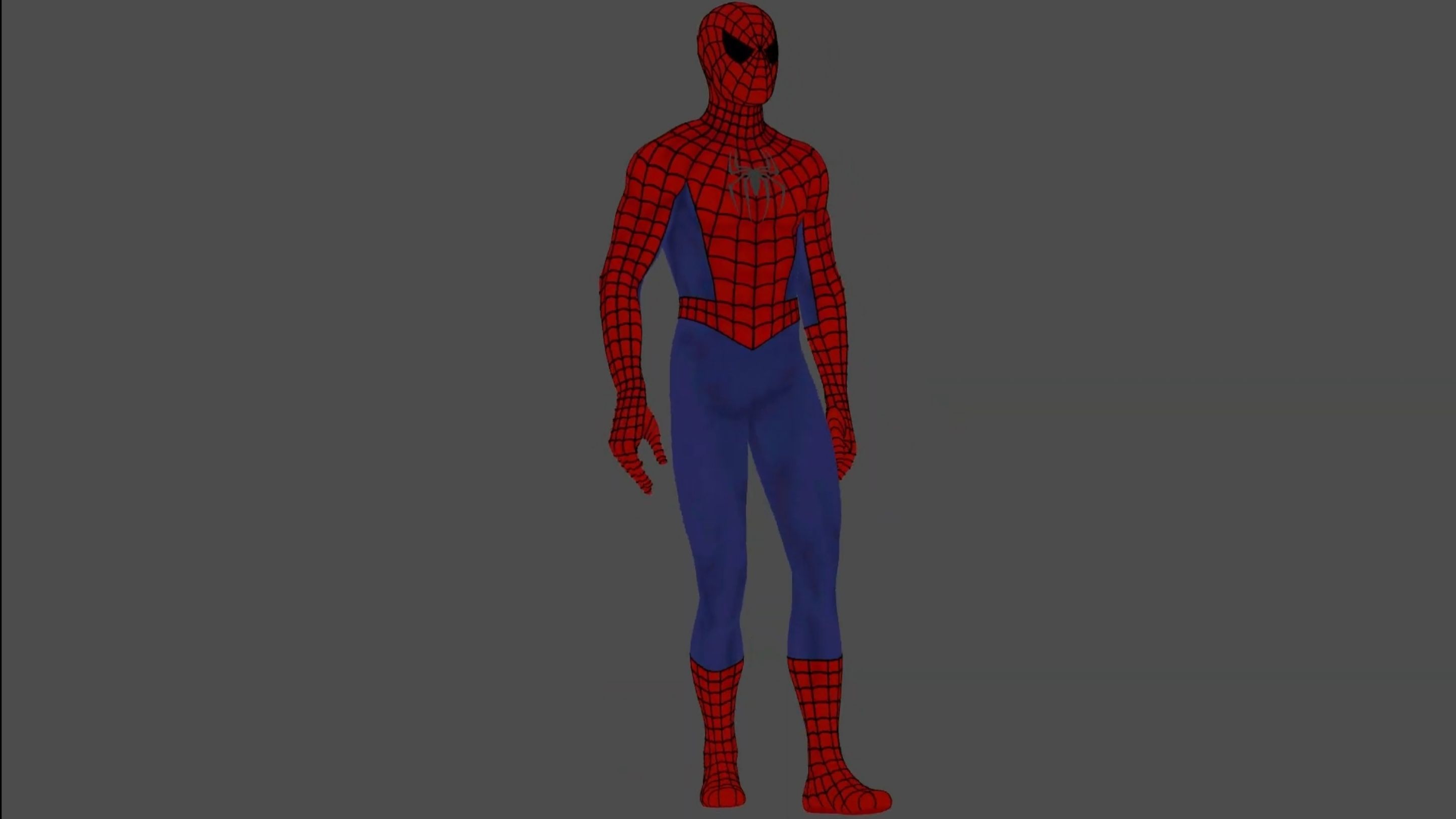 Spiderman spider man Low-poly 3D model_3