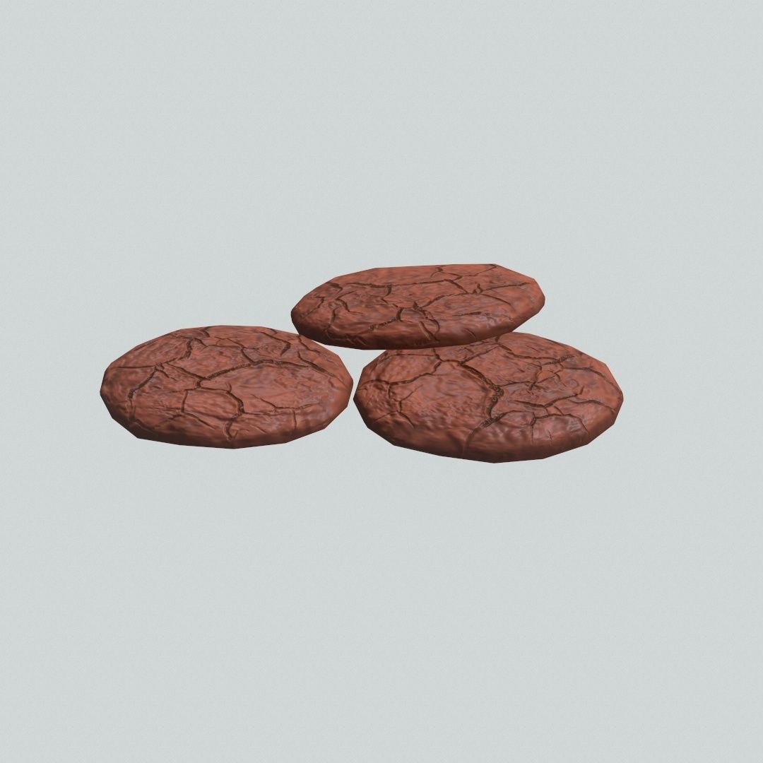 Chocolate Cookies Low-poly 3D model_8