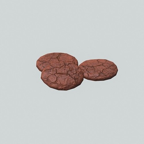 Chocolate Cookies Low-poly 3D model 6
