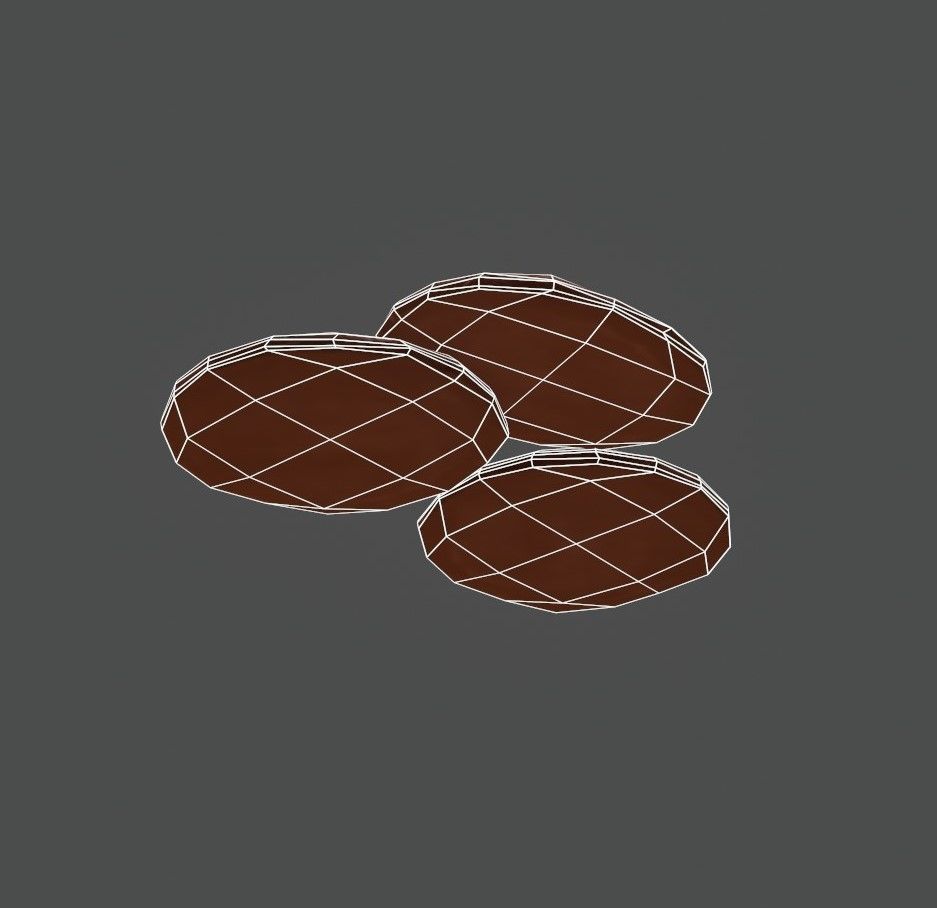 Chocolate Cookies Low-poly 3D model_19
