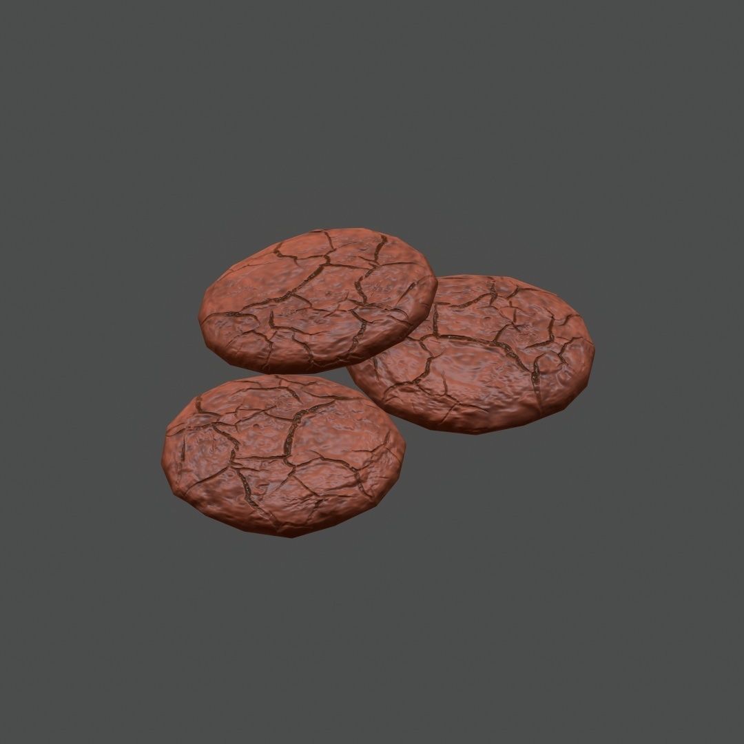 Chocolate Cookies Low-poly 3D model_15