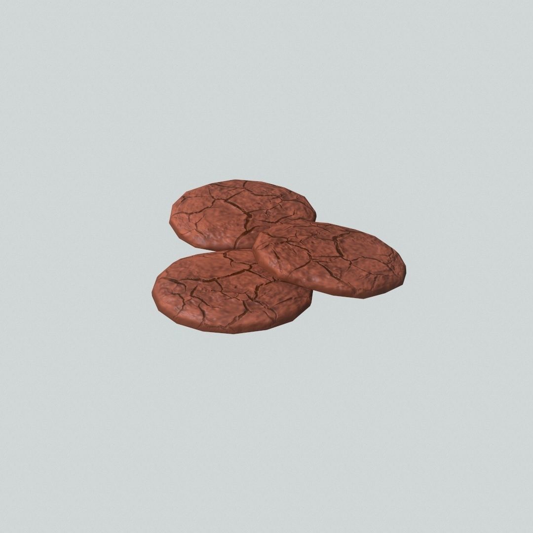 Chocolate Cookies Low-poly 3D model_6