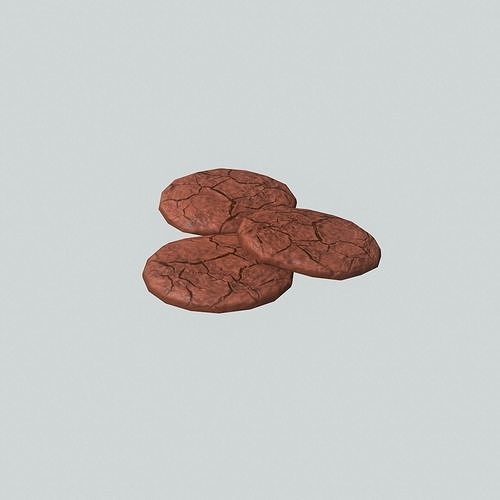 Chocolate Cookies Low-poly 3D model 7