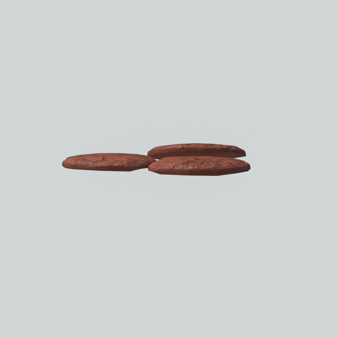 Chocolate Cookies Low-poly 3D model_11