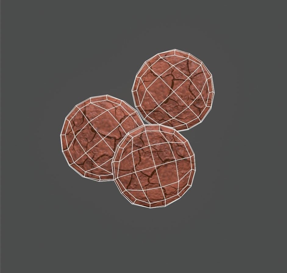Chocolate Cookies Low-poly 3D model_20