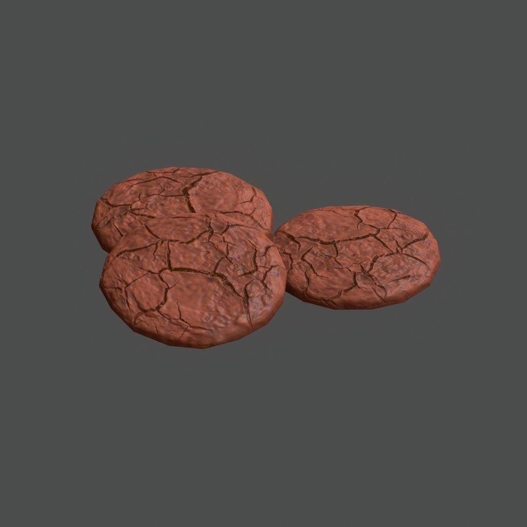 Chocolate Cookies Low-poly 3D model_18