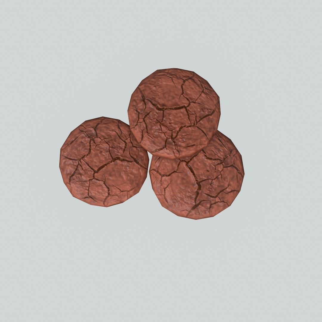Chocolate Cookies Low-poly 3D model_12