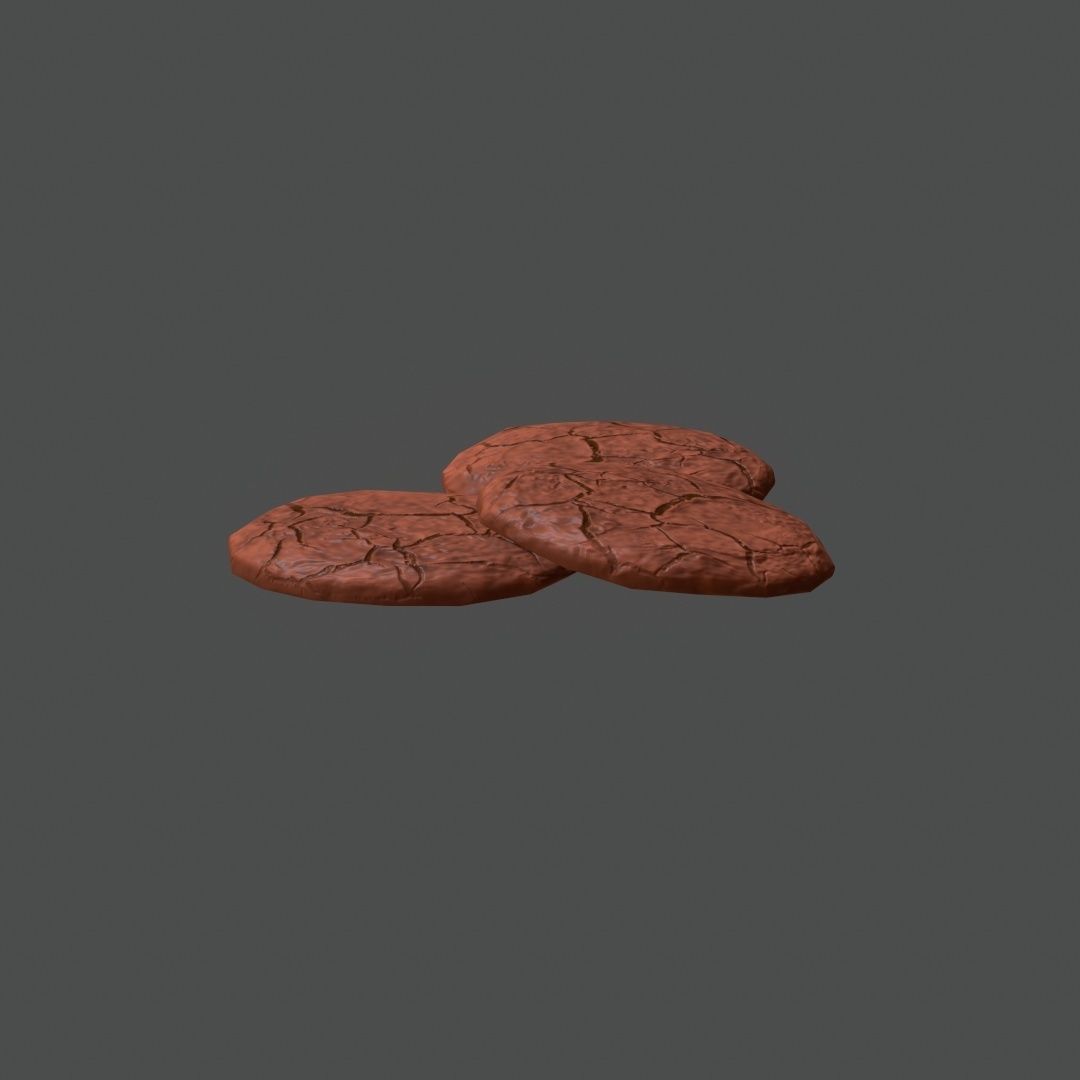 Chocolate Cookies Low-poly 3D model_13