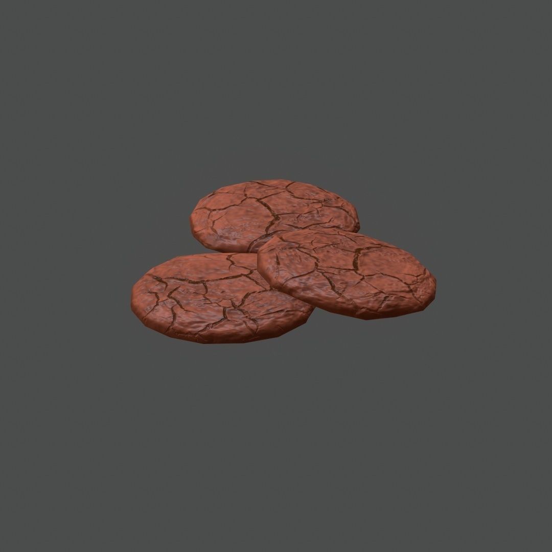 Chocolate Cookies Low-poly 3D model_17