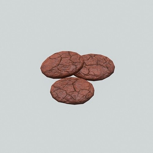 Chocolate Cookies Low-poly 3D model 5