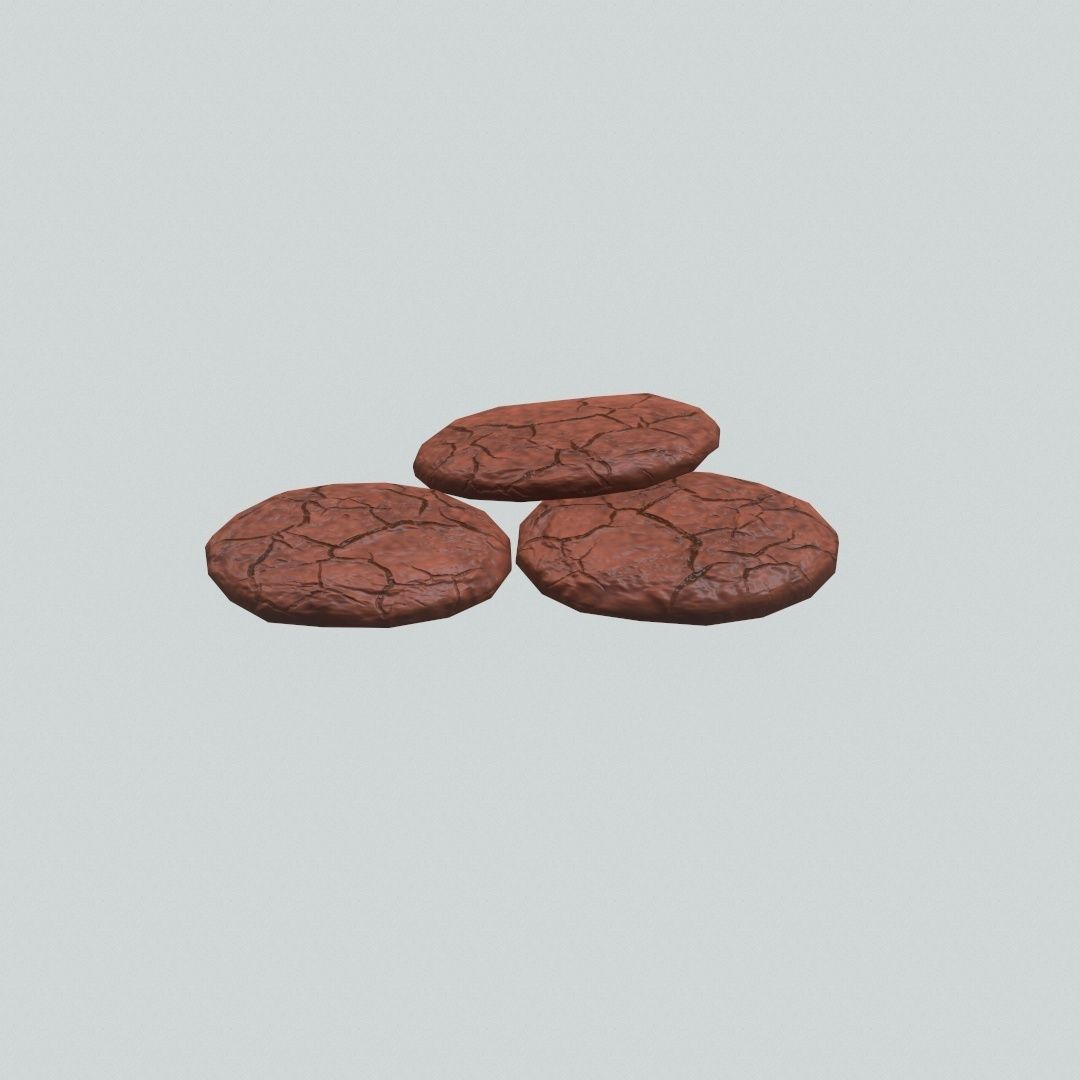 Chocolate Cookies Low-poly 3D model_10