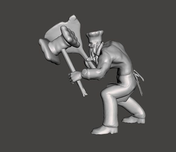 Butcher Olaf 3D Model Free 3D print model