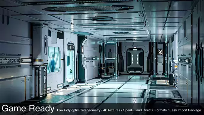 26 SciFi Props - GameReady Low-poly 3D model Low-poly 3D model