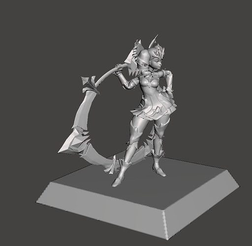 Battle  Queen Qiyana 3D Model 3D print model