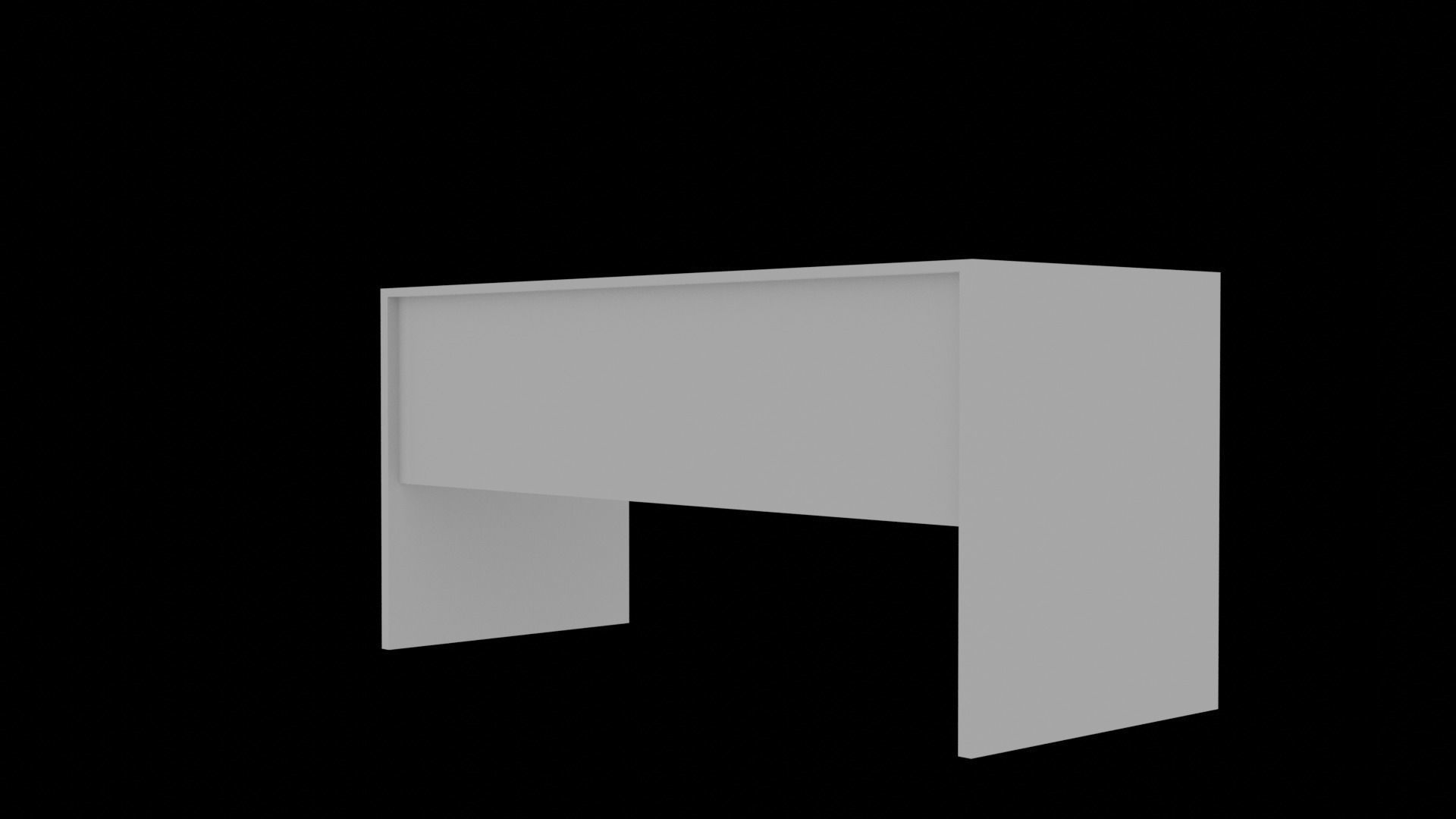 TABLE desk Low-poly 3D model_2