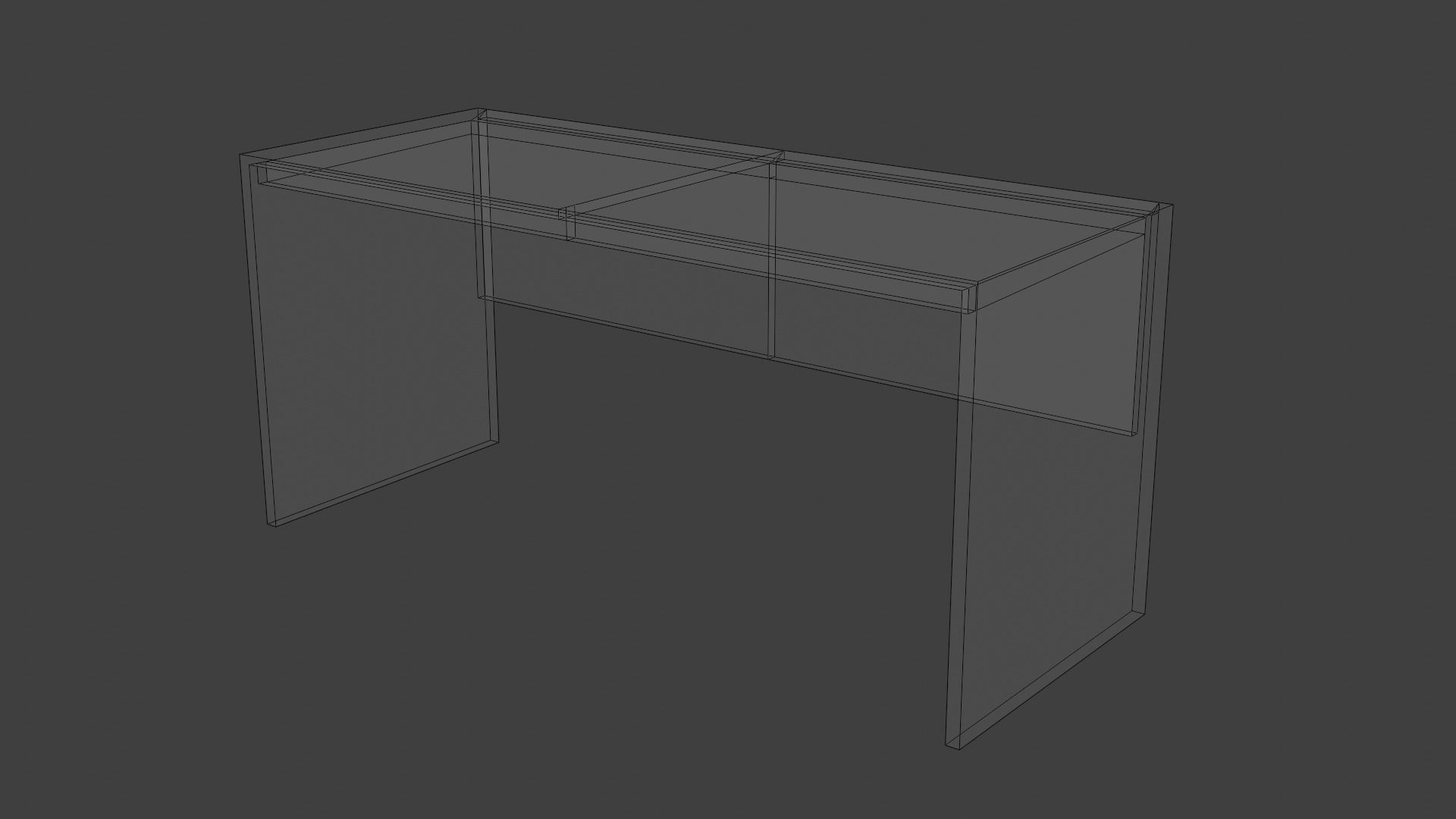 TABLE desk Low-poly 3D model_4