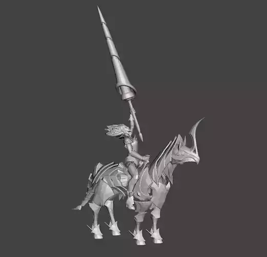 Battle Queen Rell 3D Model 3D print model