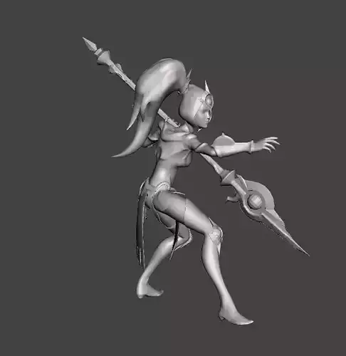 Cosmic Huntress Nidalee 3D Model