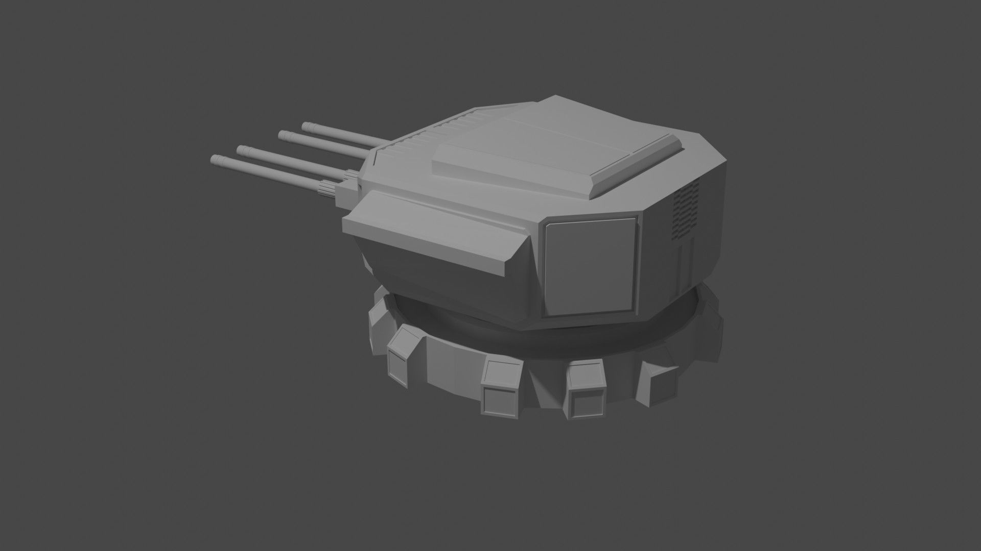 Sci-fi cannons for spaceships of futuristic models  Free low-poly 3D model_1
