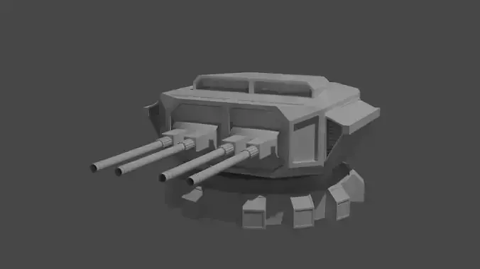 Sci-fi cannons for spaceships of futuristic models 