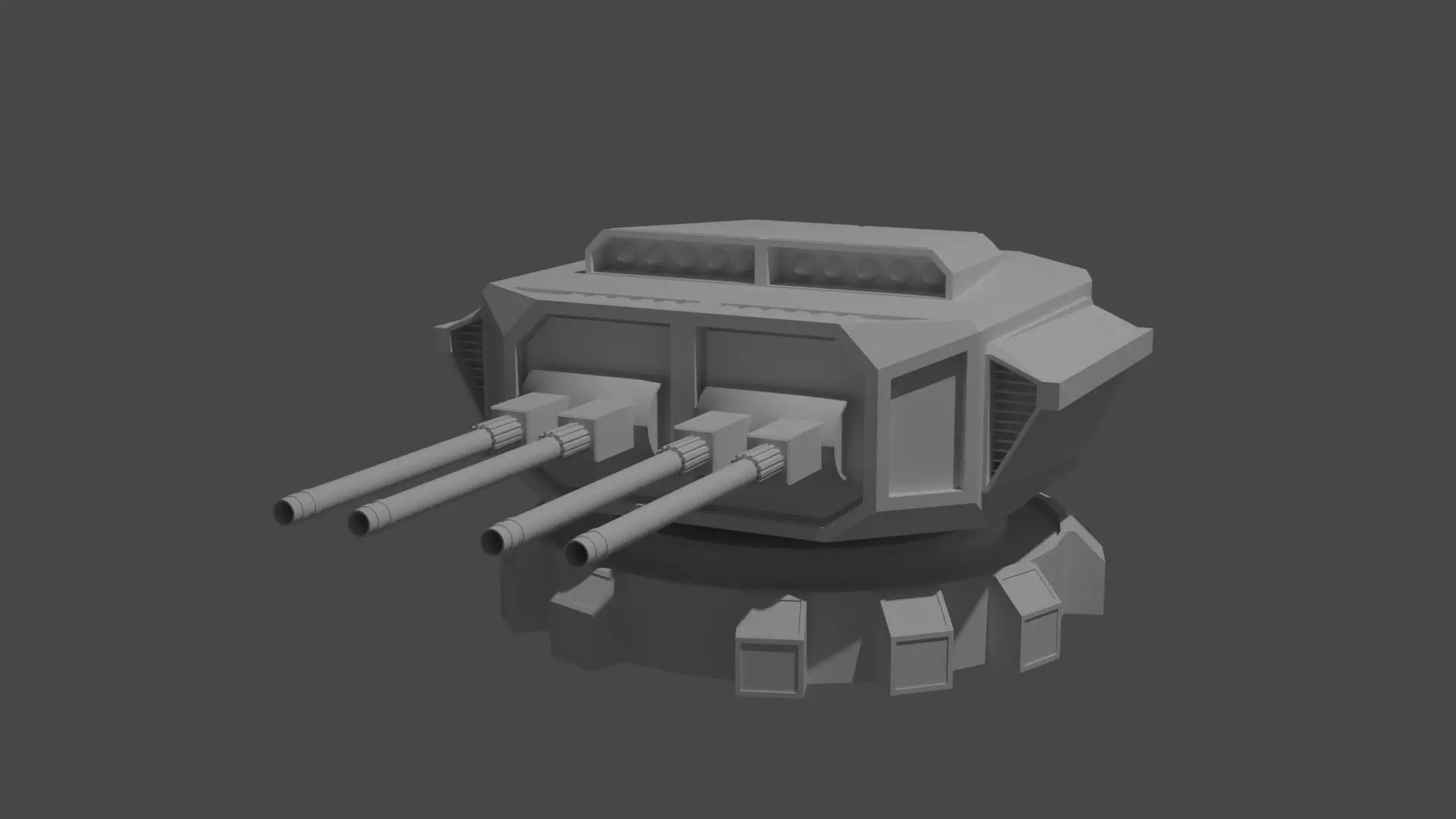 Sci-fi cannons for spaceships of futuristic models  Free low-poly 3D model_0