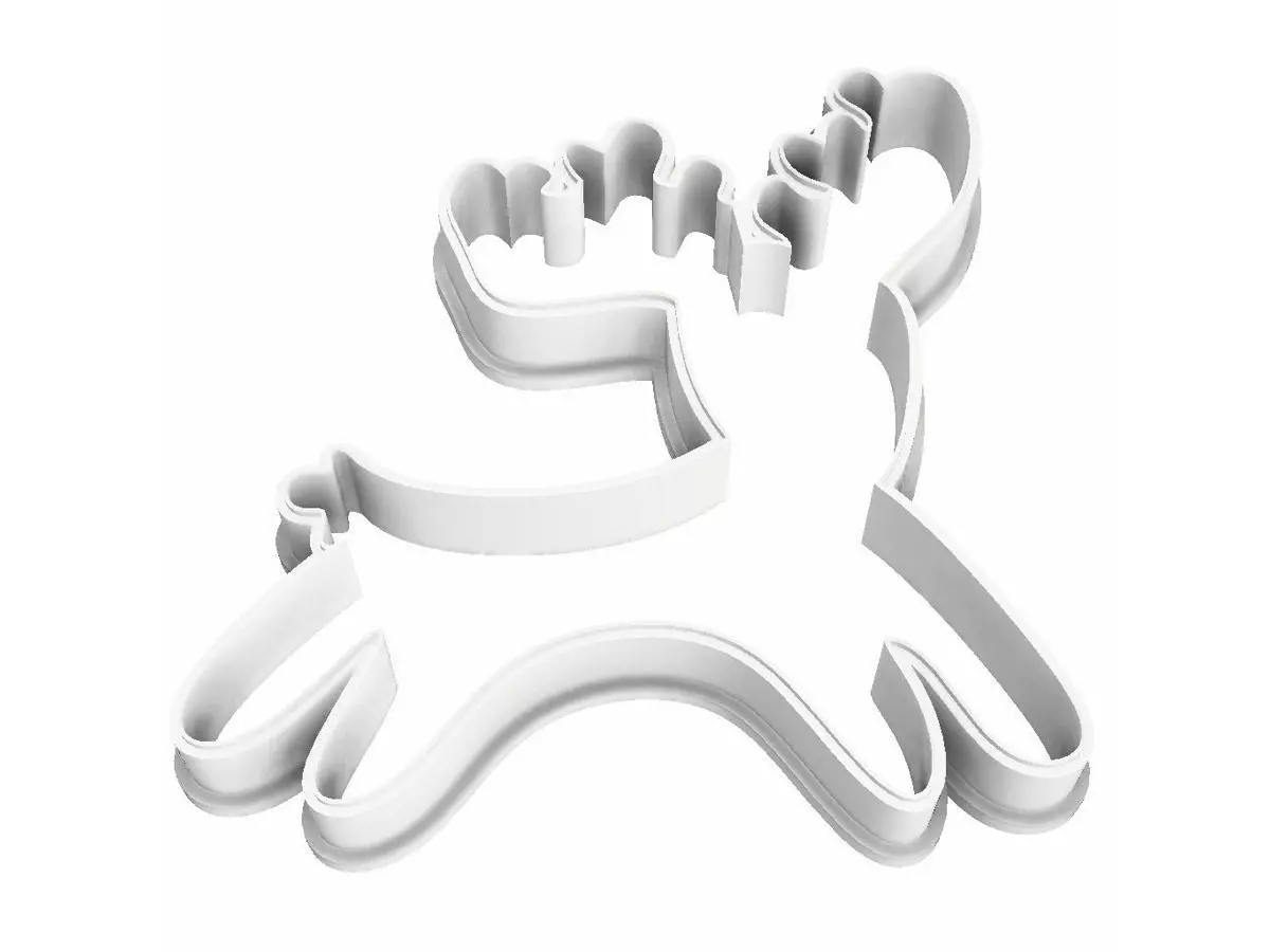 0189 Deer New year cookie cutter 3D print model_0