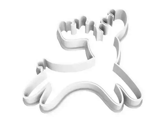 0189 Deer New year cookie cutter 3D print model