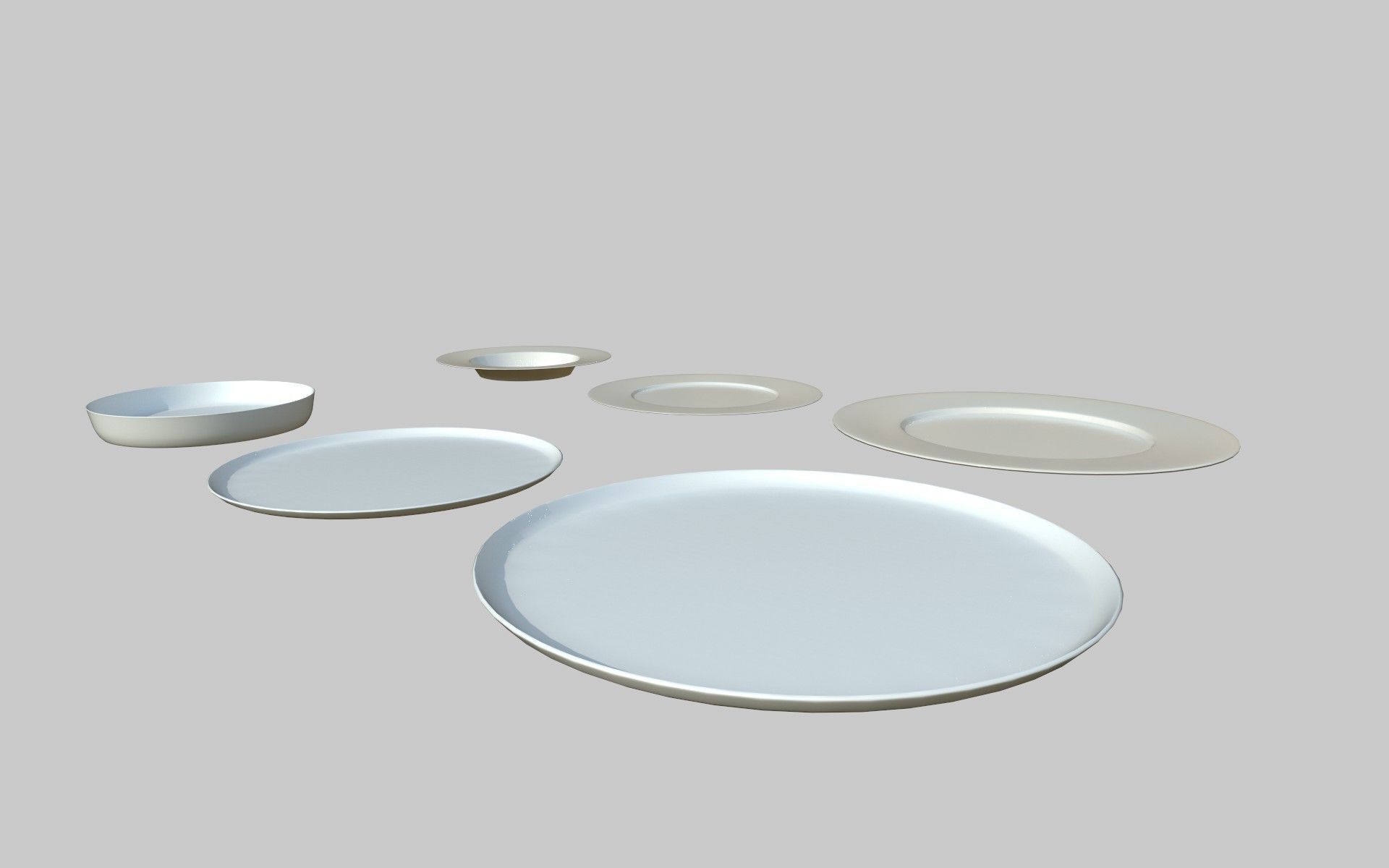 Plate motifs set Low-poly 3D model_7