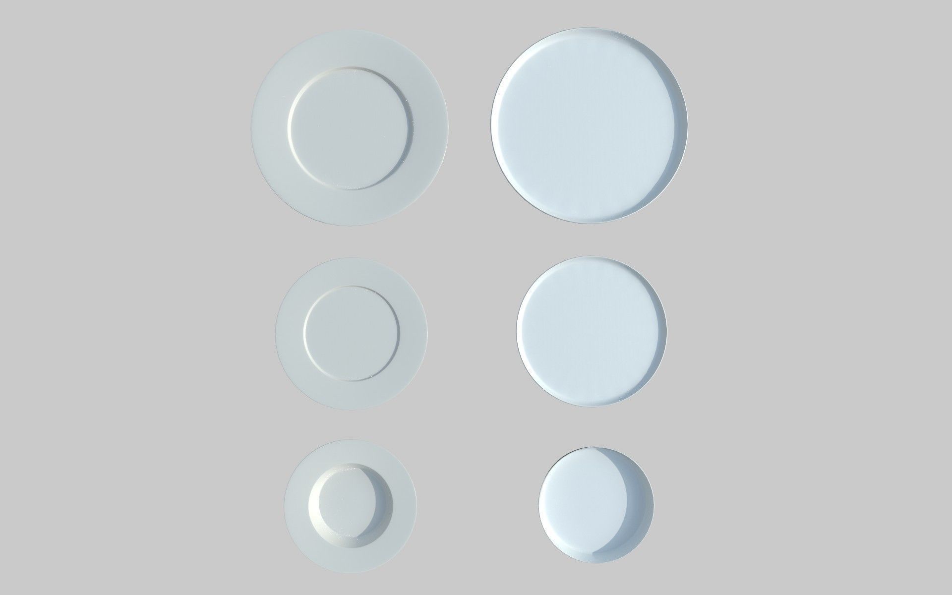 Plate motifs set Low-poly 3D model_5