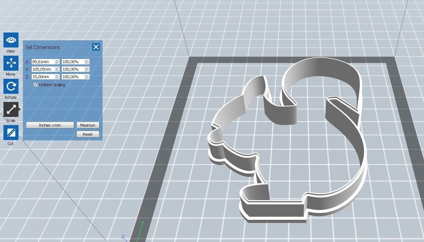 0190 Squirrel New year cookie cutter 3D print model_1