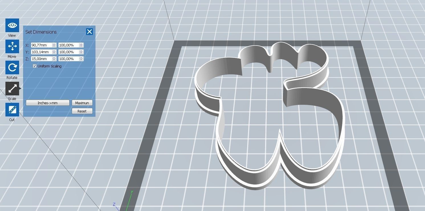 0191 Caribou New year cookie cutter 3D print model_1