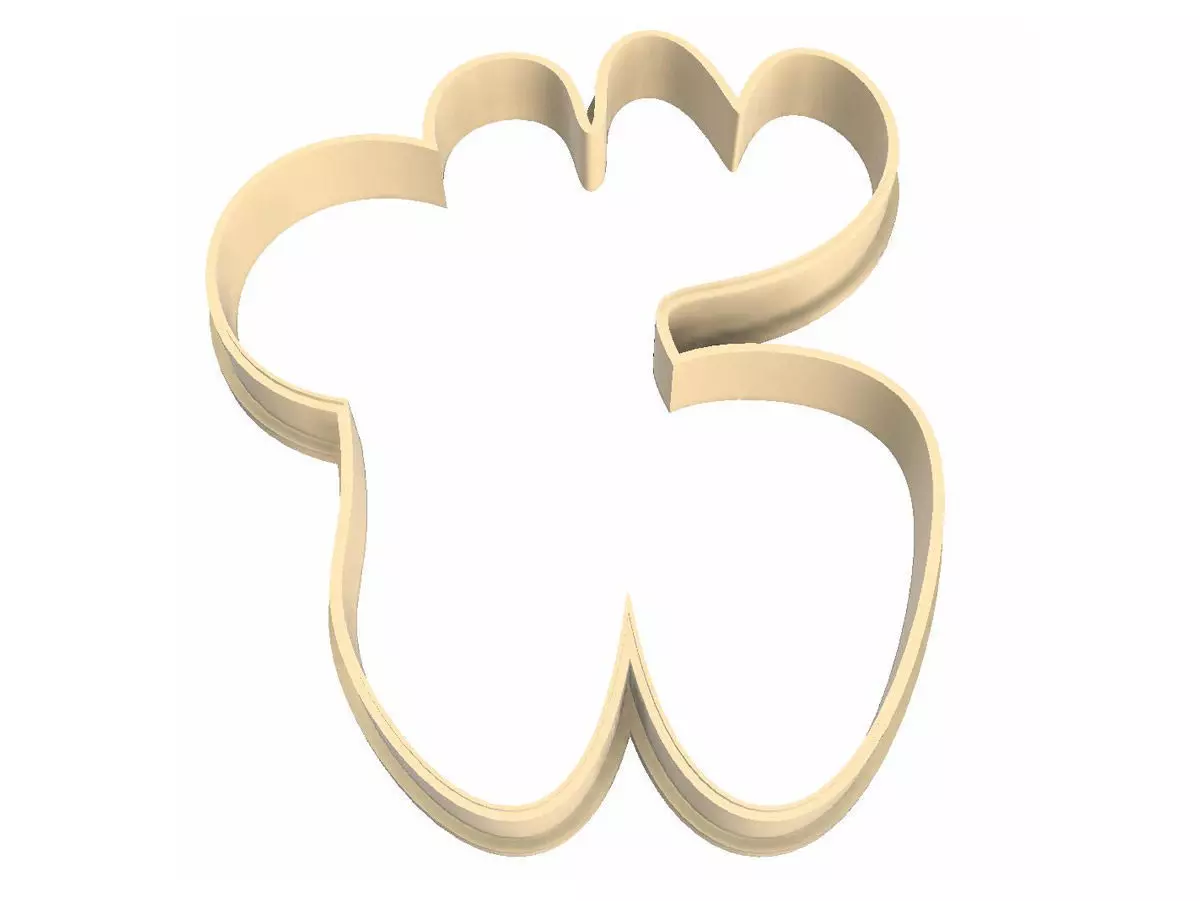 0191 Caribou New year cookie cutter 3D print model_0