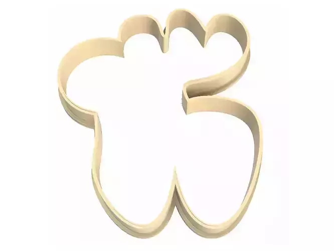 0191 Caribou New year cookie cutter 3D print model