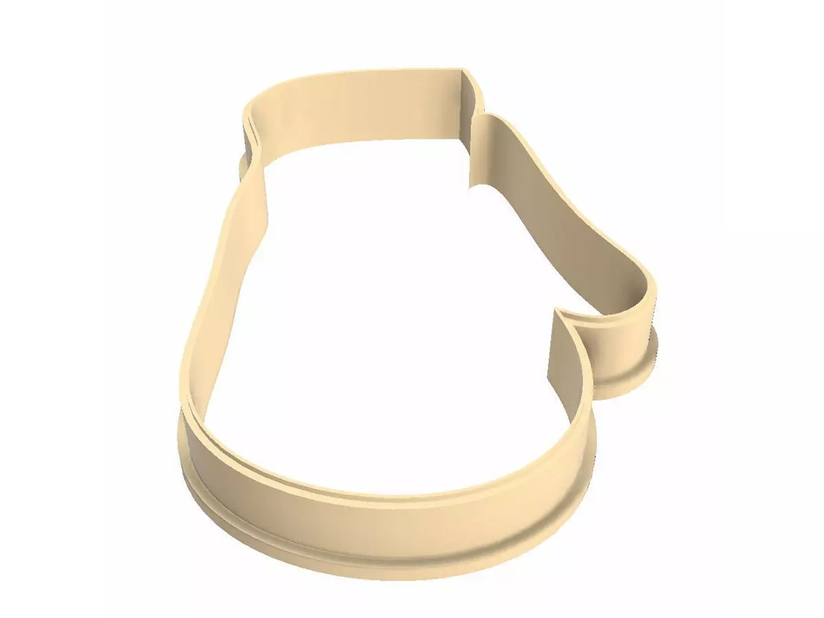 0194 Mitten New year cookie cutter 3D print model