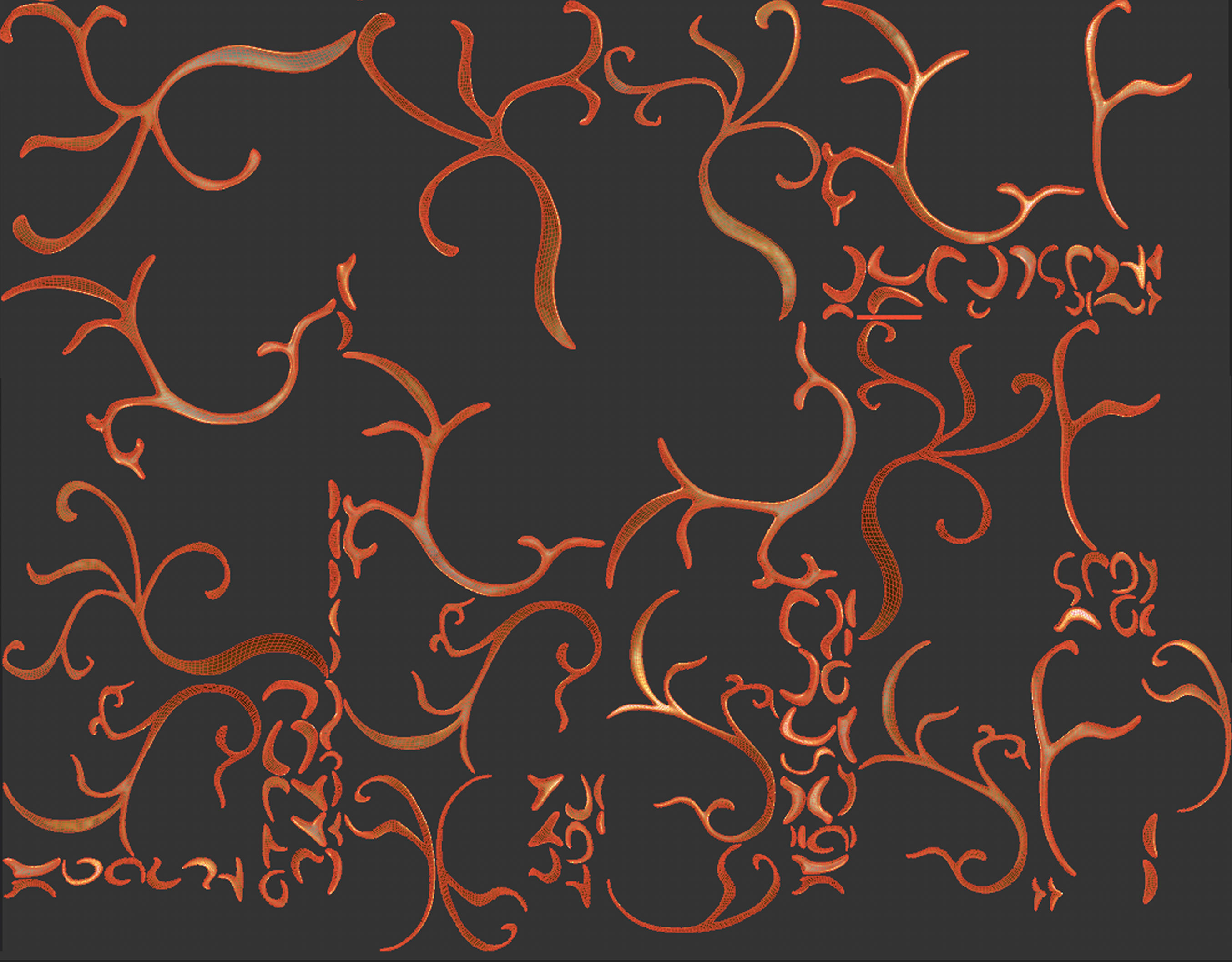 Christmas golden ball 3D model_8