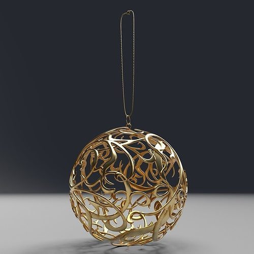 Christmas golden ball 3D model