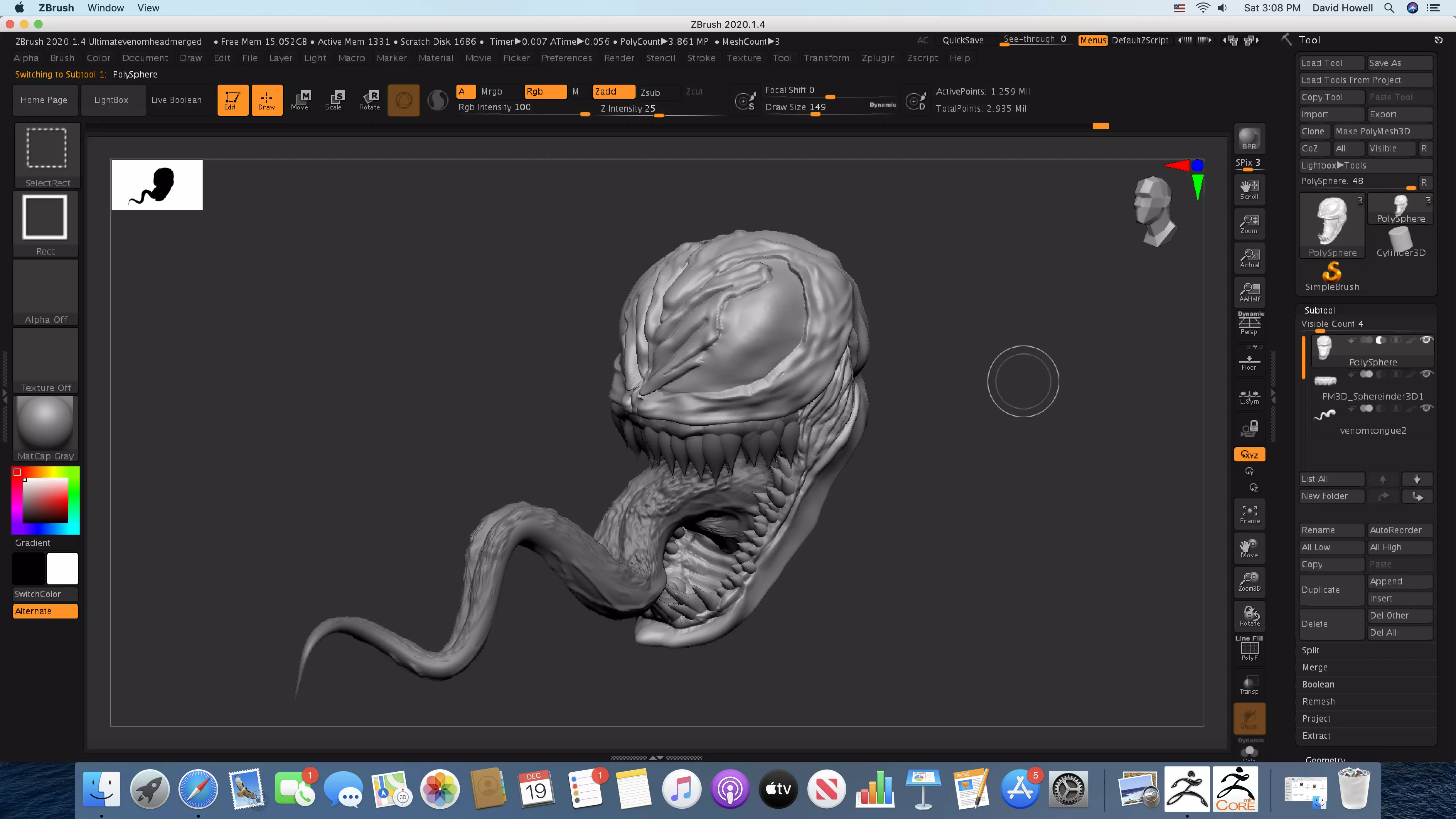 Venom Head 3D print model