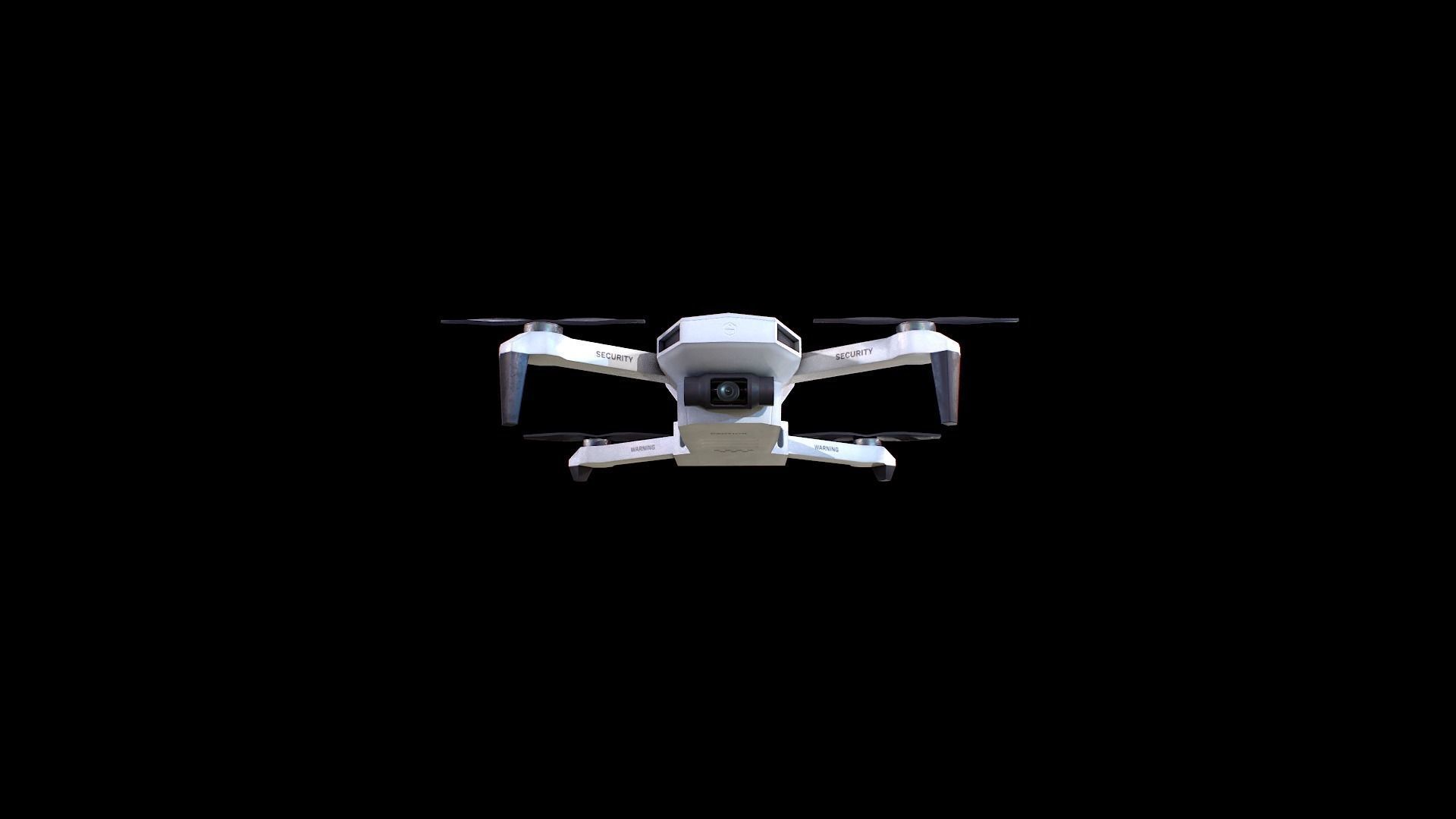 Drone Quadcopter Low-poly 3D model_4