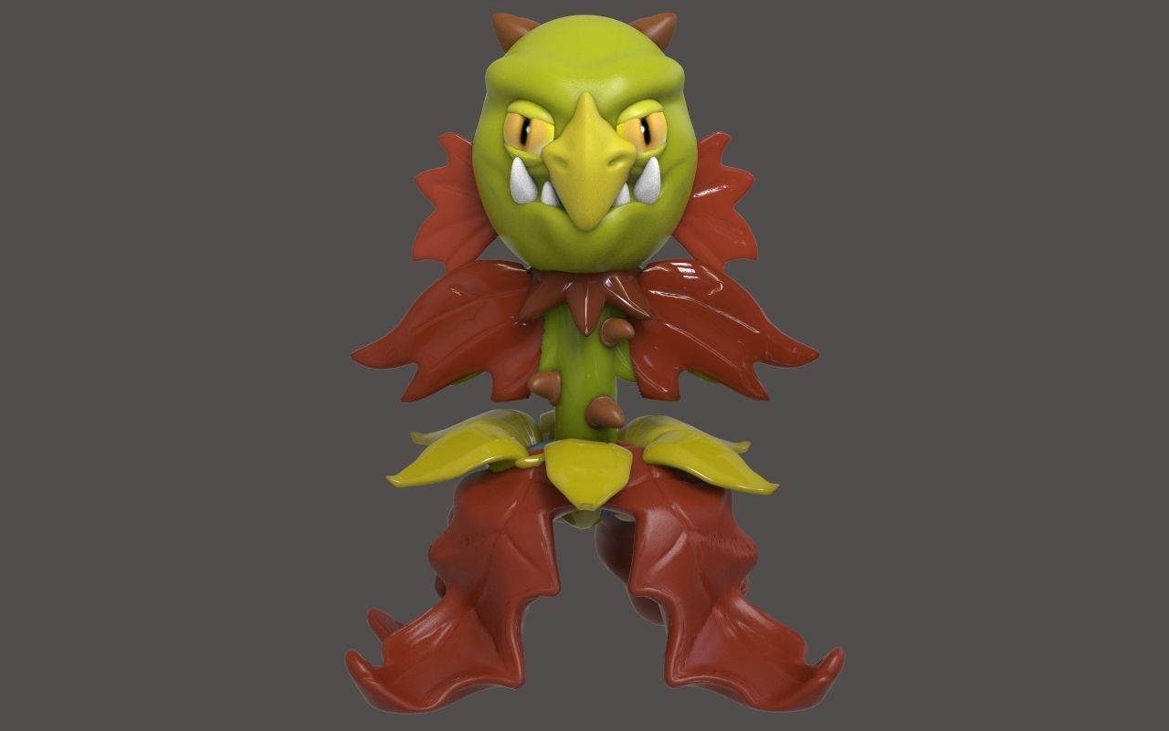 PVZ Evil Plant 3D print model_4