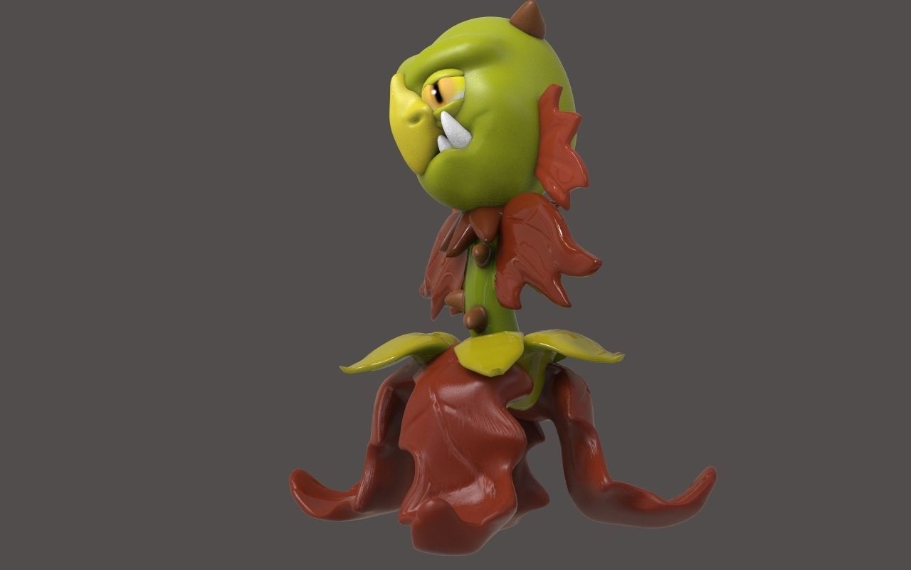 PVZ Evil Plant 3D print model_3