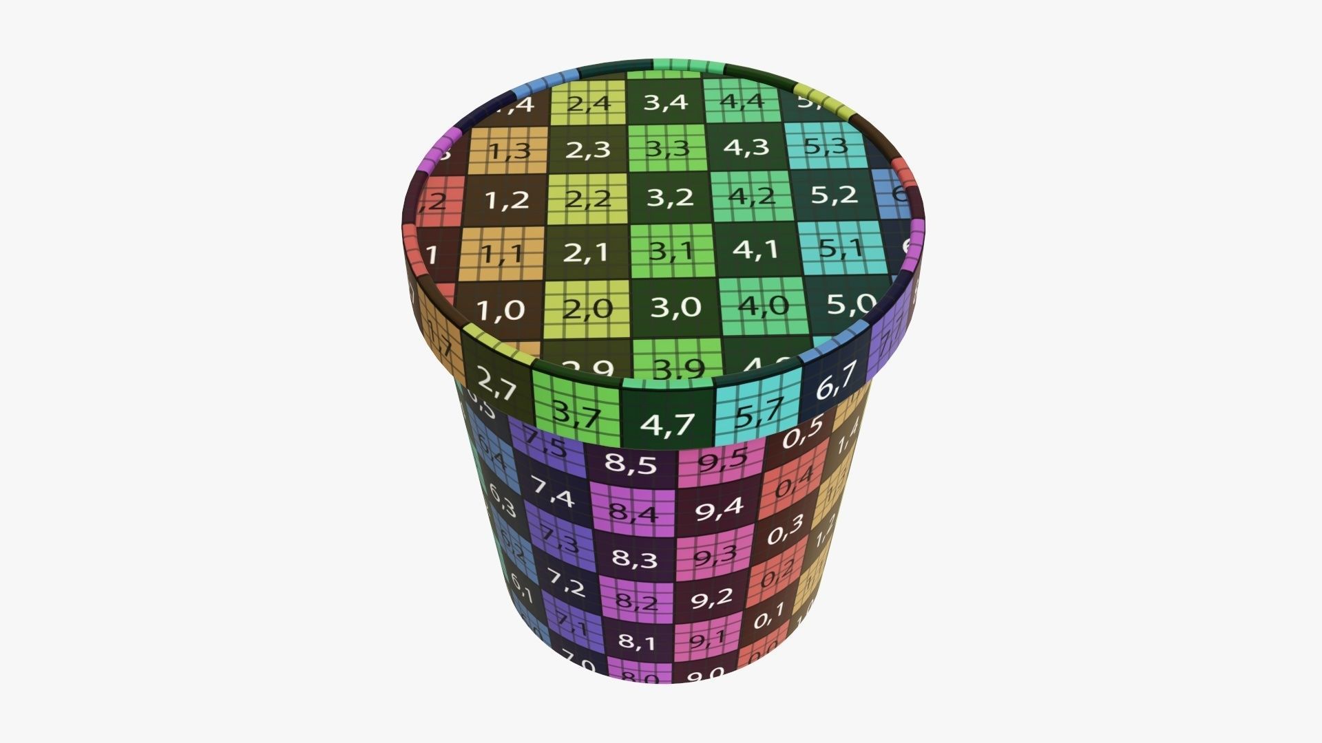 Paper tube conical packaging 3D model_11