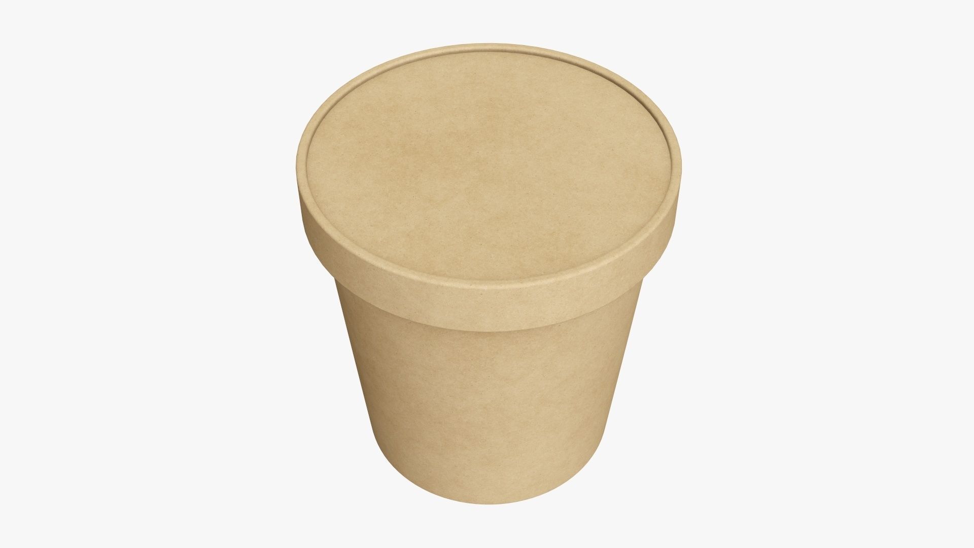 Paper tube conical packaging 3D model_1