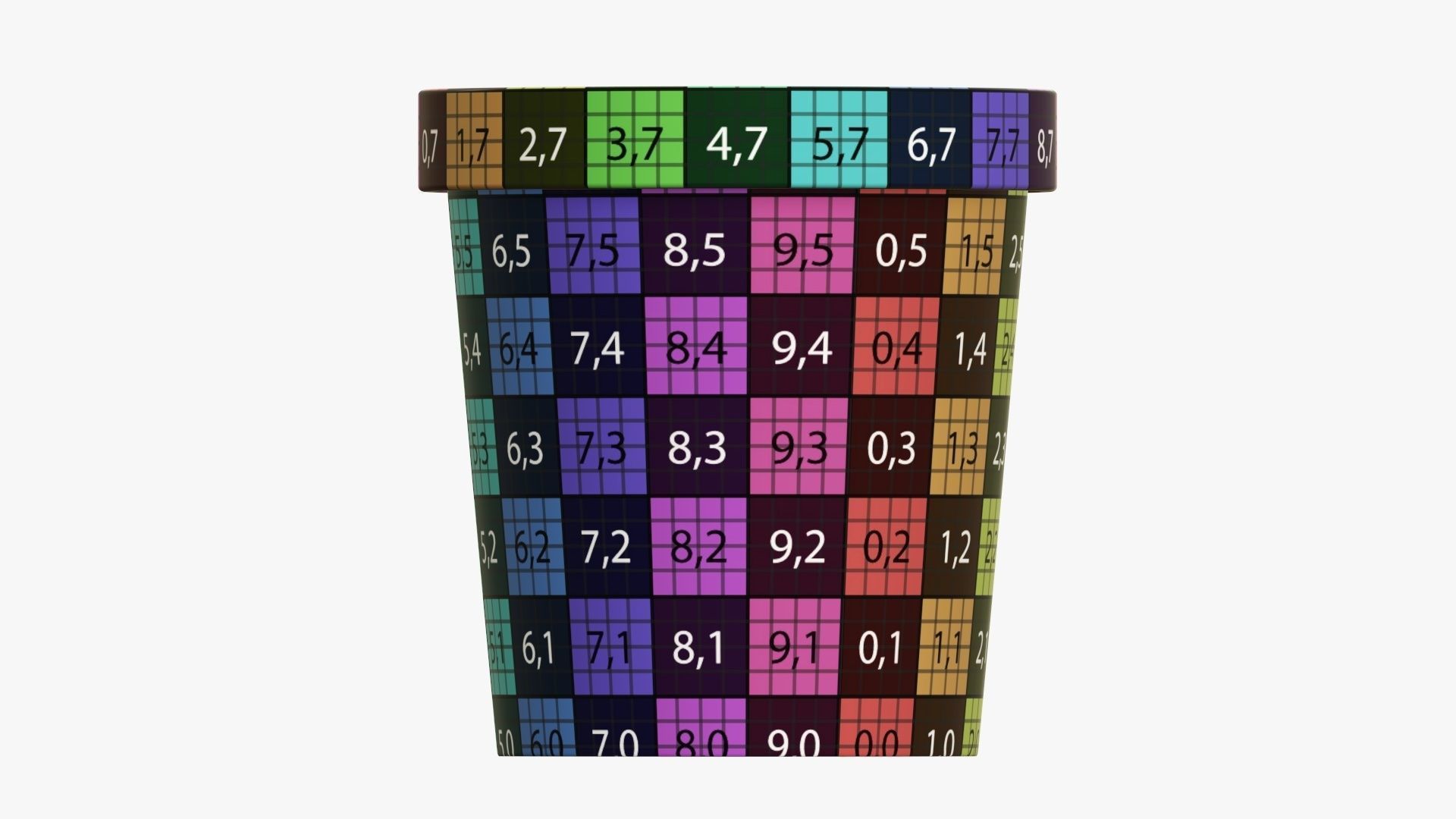 Paper tube conical packaging 3D model_13