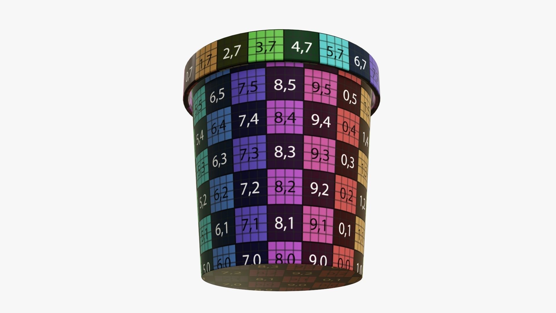 Paper tube conical packaging 3D model_12