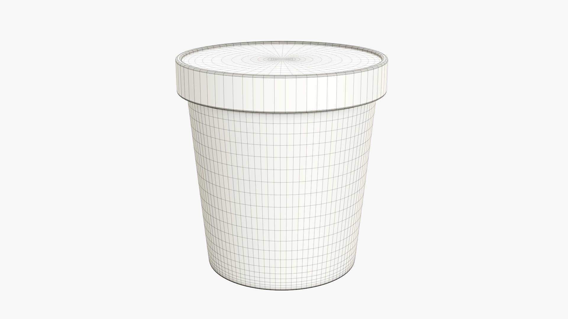 Paper tube conical packaging 3D model_5