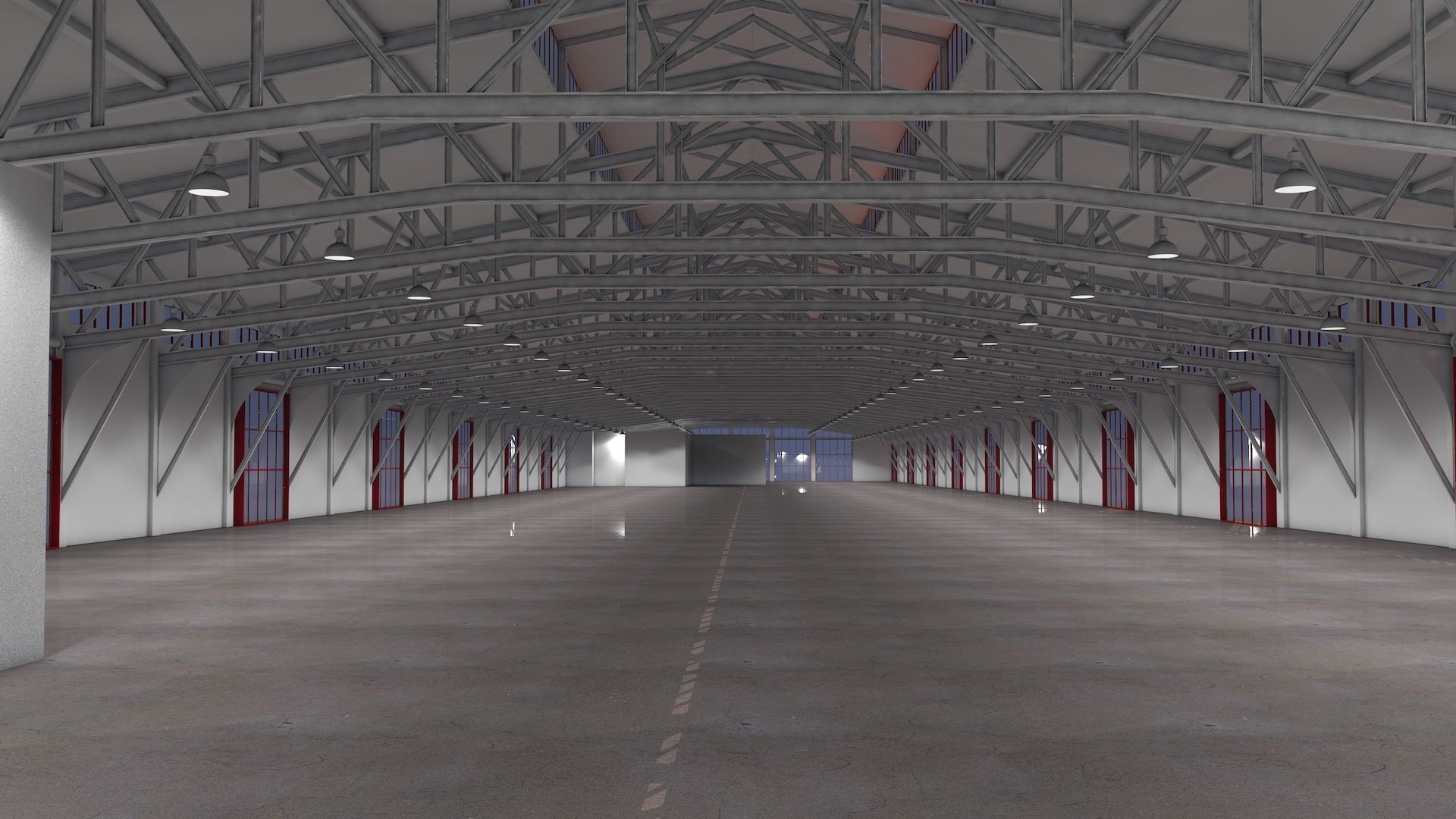 Warehouse Pier 3D model_2