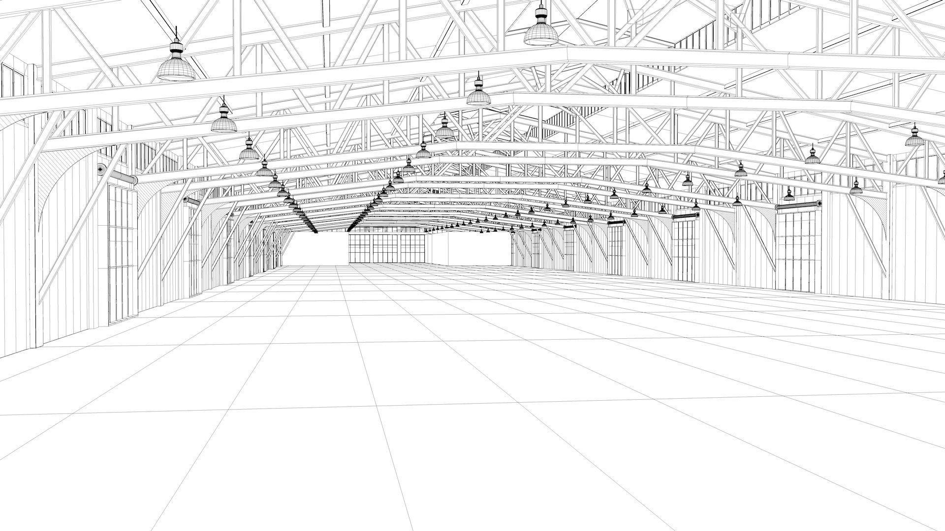 Warehouse Pier 3D model_9