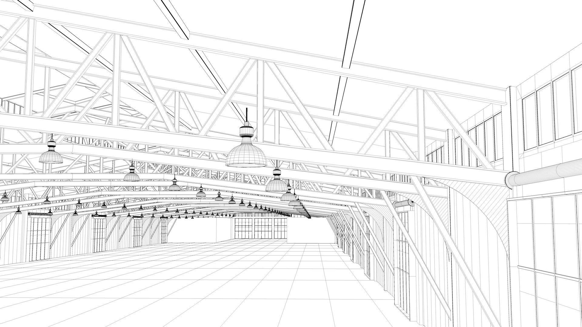 Warehouse Pier 3D model_7