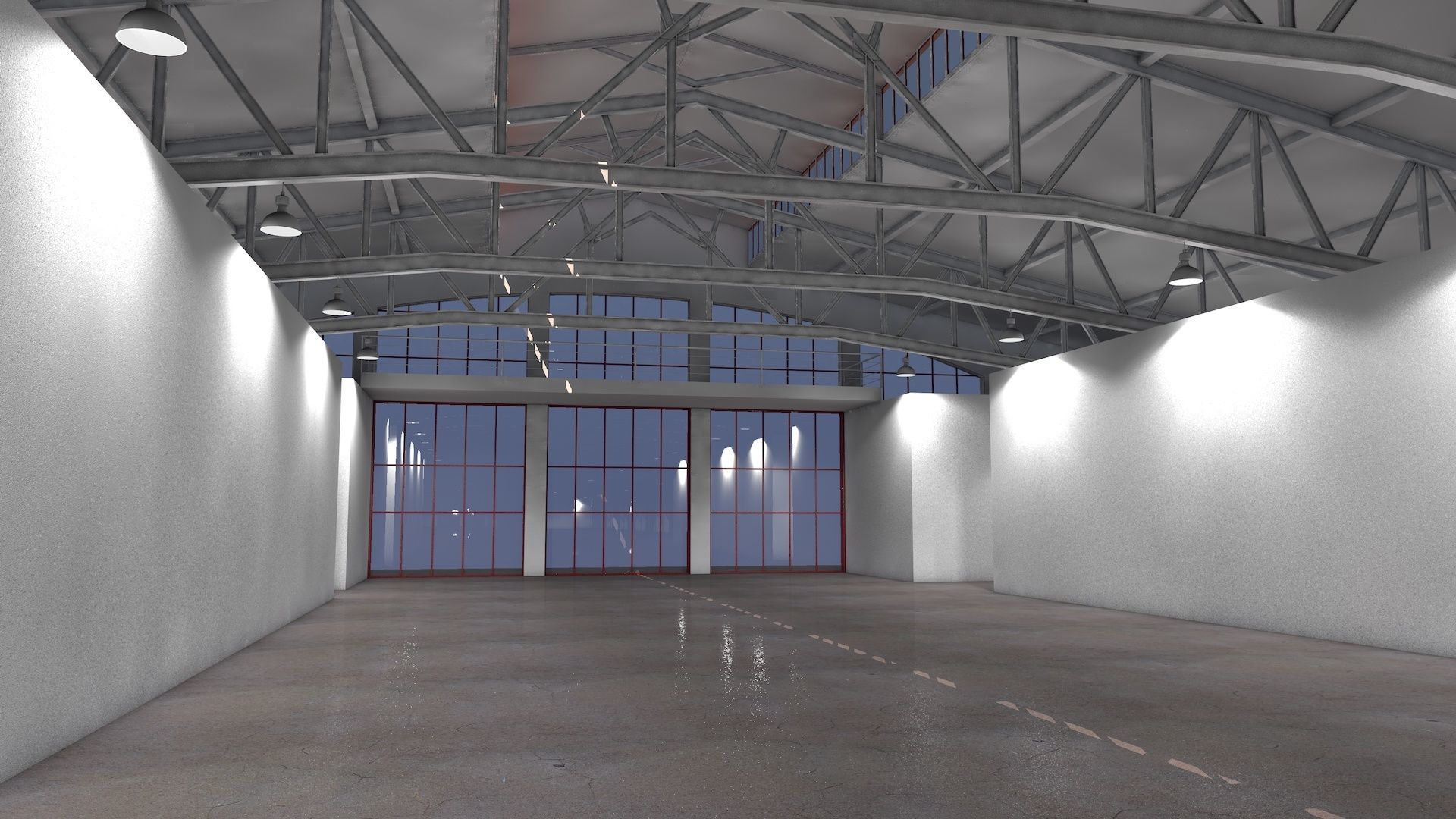 Warehouse Pier 3D model_3