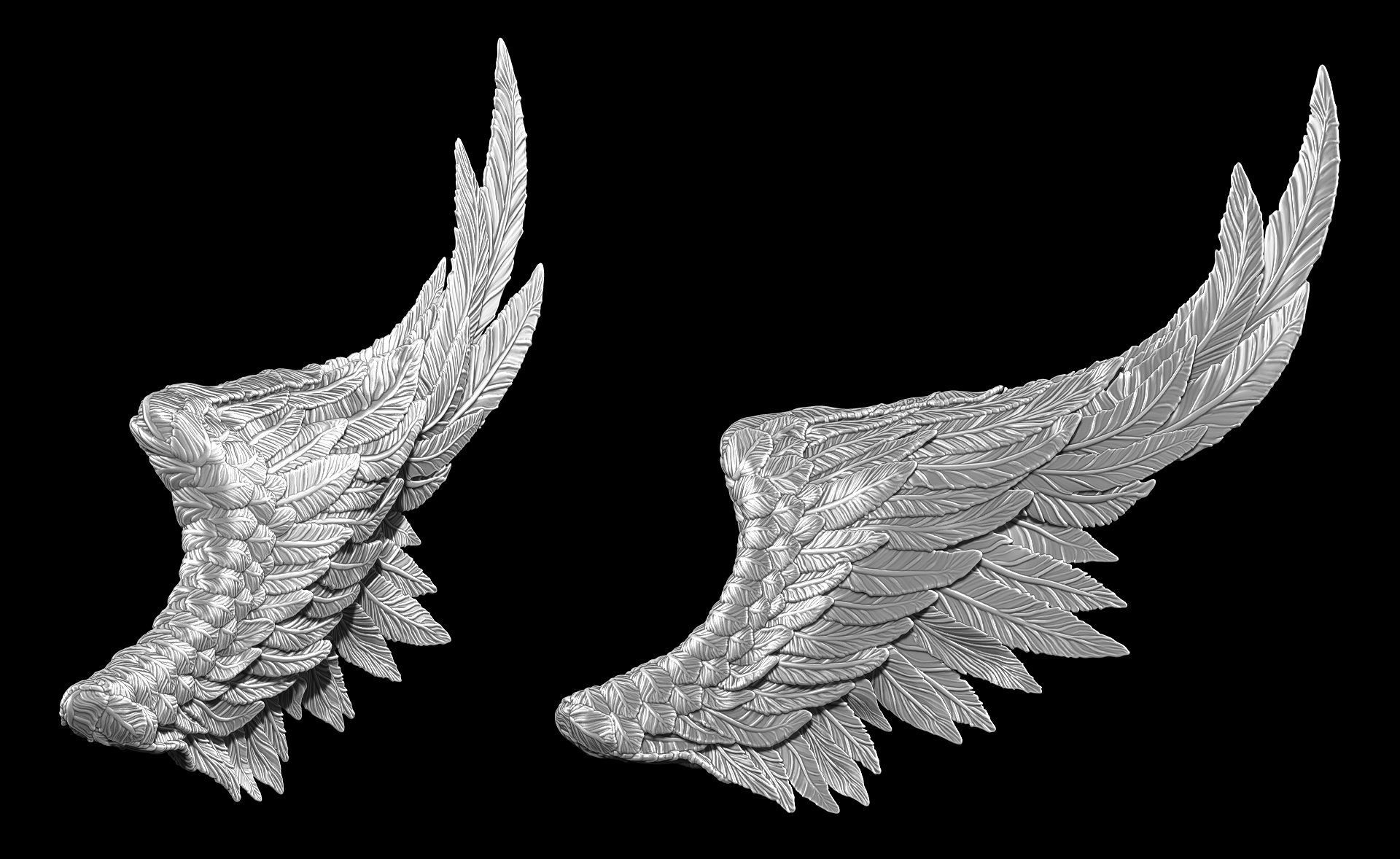 Angel Wings - Print Ready 3D print model_3